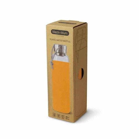 BB - Butelka szklana na wodę 600ml, pomarańczowa