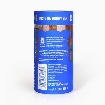 Noble Health Misie z melatoniną w postaci żelek 300g