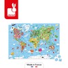 Janod Puzzle w walizce Ogromna mapa świata 300 elementów 7+ Made in France (stary indeks: J02656)