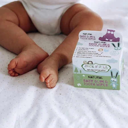 Jack N' Jill, Naturalne chusteczki do mycia dziąseł dla niemowląt, 25 szt.