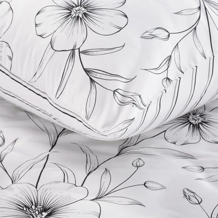 Komplet pościeli satynowej Spring 33, 140 x 200 cm, Biały