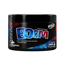 6PAK BOOM 240g odżywka przetreningówka smak Tropikalny