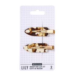 Lily klipsy do włosów do makijażu Milk Coffee 2szt