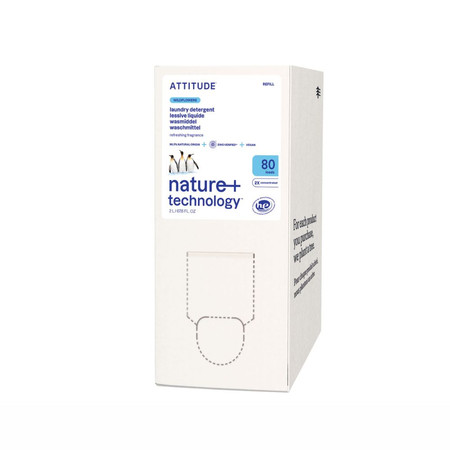 Attitude NATURE+, REFILL, Płyn do prania o zapachu polnych kwiatów, 2 L