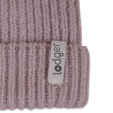 Lodger Czapeczka z wełny merino 100% różowa Rose 3-6m