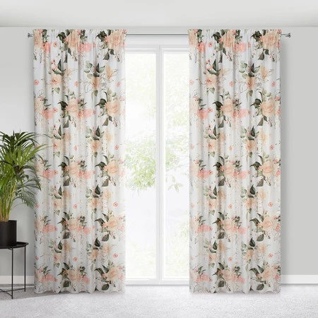 ZASŁONA GOTOWA ROSE NA TAŚMIE 135 X 270 CM BIAŁY