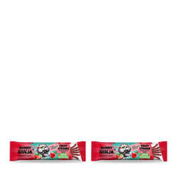 Zestaw: 2x Bunny Ninja Fruit Straws przekąska owocowa o smaku jabłko-truskawka 16g bezglutenowa