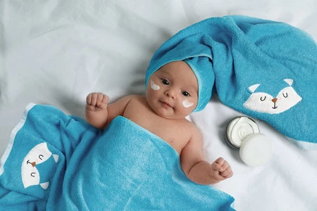 Ręcznik Dziecięcy Baby70 100 x 100 cm, Niebieski