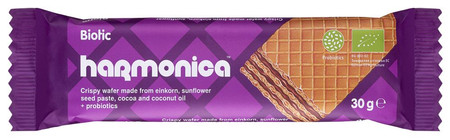 HARMONICA WAFELEK Z KREMEM MLECZNO - KAKAOWYM Z PROBIOTYKAMI BIO 30 g