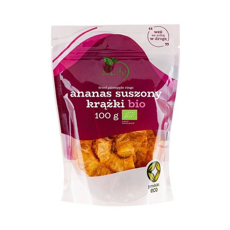 Ananas suszony krążki BIO 100 g
