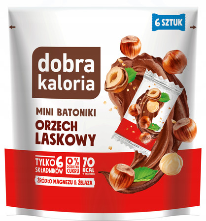 Kubara Mini batoniki orzech laskowy 108 g (6x18g)