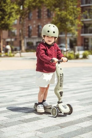 SCOOTANDRIDE Kask XXS-S dla dzieci 1-5 lat Olive