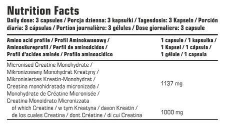 7Nutition Creatine Pure - Mikronizowany monohydrat kreatyny 300 kaps.