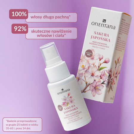 Orientana Sakura Perfumowana mgiełka nawilżająca do ciała i włosów 50ml