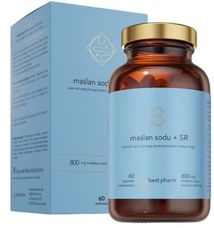 MyBestPharm Maślan Sodu + SR 800 mg 60 kaps.