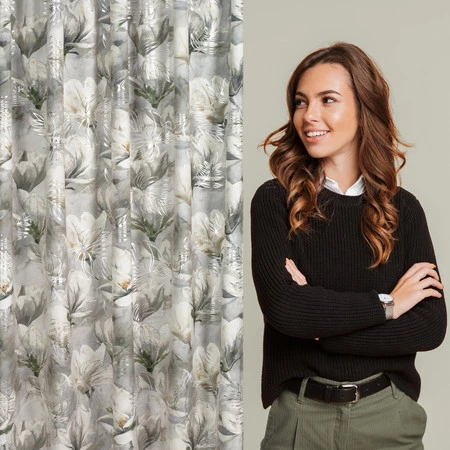 ZASŁONA GOTOWA SANDY NA TAŚMIE 140 X 300 CM STALOWY