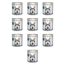 Zestaw 10x DOG'S LOVE Fisch - ryby z amarantusem, marchewką i mniszkiem lekarskim (800g)