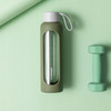 Wessper Butelka motywacyjna szklana z silikonem BOROSILICATE oliwkowa 1000 ml