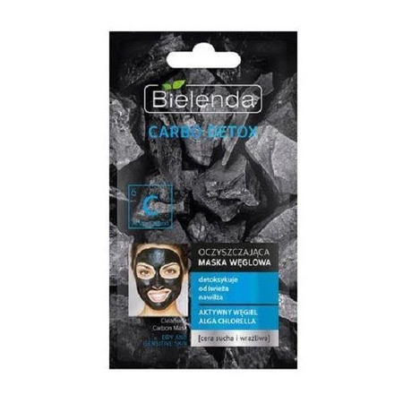 Carbo Detox oczyszczająca maska węglowa dla cery suchej i wrażliwej 8g