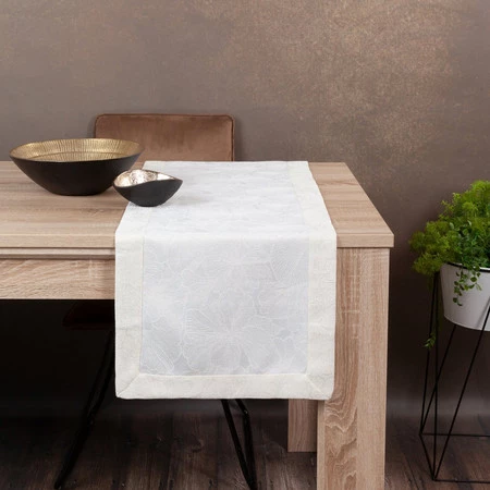 OBRUS LENA 40 X 140 CM KREMOWY