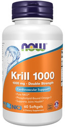 NOW FOODS Olej z Kryla 1000 mg Neptun Krill Oil kwasy DHA EPA na wsparcie serca 120 kaps.
