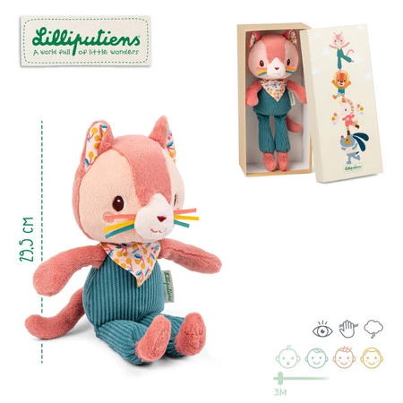 Lilliputiens Przytulanka w ozdobnym pudełku Kotka Jeanne 3 m+