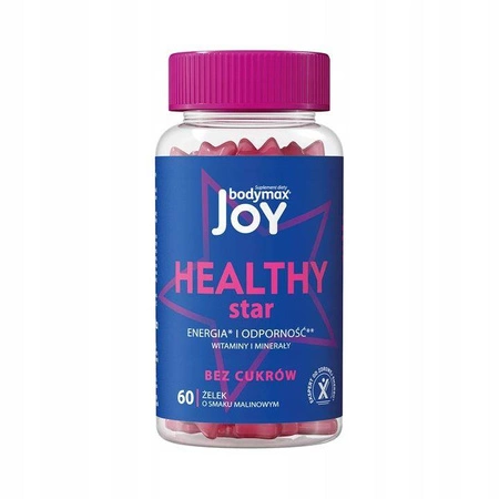 Joy Healthy Star energia i odporność suplement diety 60 żelek o smaku malinowym