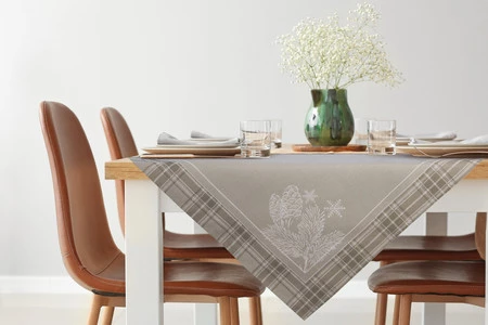 Obrus gobelinowy rozm.: 90 x 90 cm, kolor: ciemnobeżowy