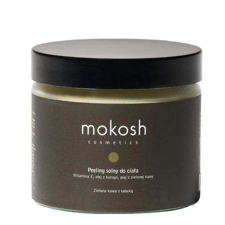 Mokosh - Peeling solny do ciała. Zielona kawa z tabaką - 300 g
