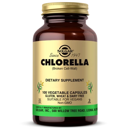 Solgar Chlorella 520 mg - rozerwane ściany komórek 100 kaps.