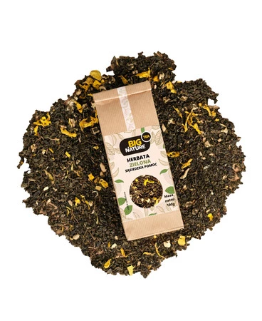 Big Nature Herbata Zielona Sąsiedzka Pomoc 100 g