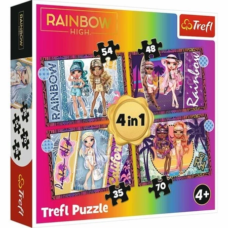 TREFL 34614 Puzzle 4w1 Modne laleczki LOL