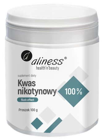 Aliness Kwas nikotynowy proszek, czysty 100%, flush effect x 100 g