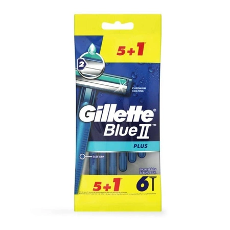 Blue II Plus jednorazowe maszynki do golenia dla mężczyzn 6szt