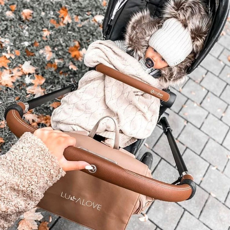 Lullalove, Kocyk z wełny merino - beż, kolekcja PREMIUM