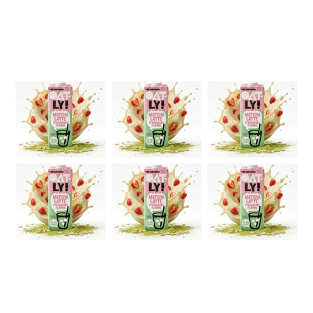 Zestaw: 6x Oatly Matcha Strawberry Flavour Match 1L smak truskawka