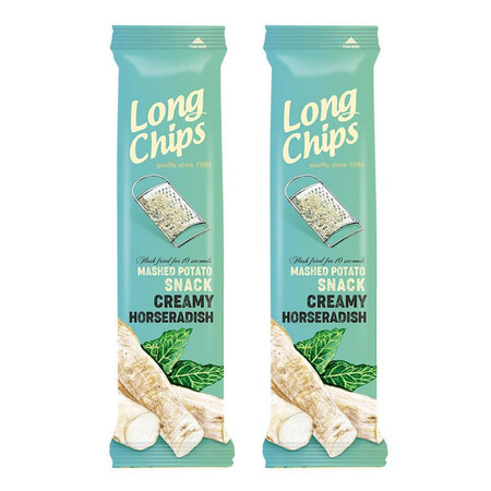 Zestaw 2x Chipsy ziemniaczane o smaku chrzanu 75 g