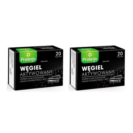 Zestaw: 2x Protego Węgiel Aktywowany 20 tabl.
