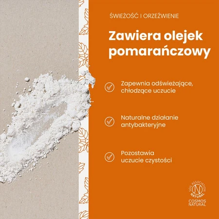Georganics, Mineralny proszek do mycia zębów z naturalnym składem, do codziennej pielęgnacji, smak pomarańczowy, 60 ml