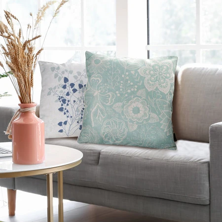 Poszewka Len 8 45 x 45 cm, Jasnoniebieski