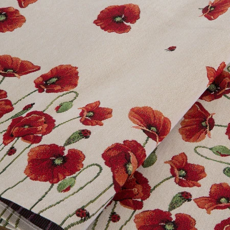 Obrus gobelinowy szerokość: 100 cm, długość: 100 cm, kolor: naturalny