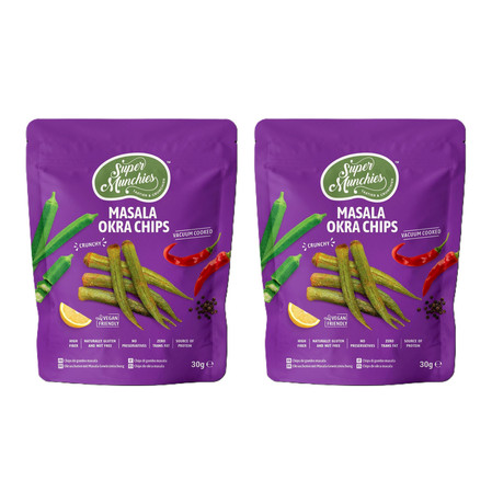 Zestaw: 2x Super Munchies Chipsy Z Okry O Smaku Masala 50g