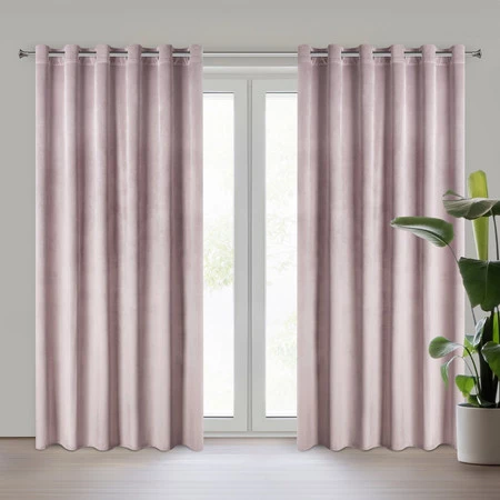 ZASŁONA GOTOWA MELANIE 215 X 250 CM PUDROWY RÓŻ