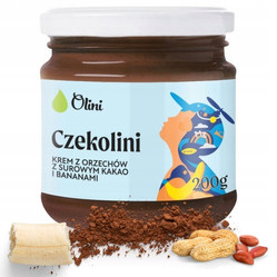 Olini CZEKOLINI Krem z orzechów arachidowych z kakao i bananami 200 g