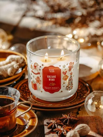 Wosk i Knot  Śweica Sojowa Grzane Wino  dwuknotowa 400ml