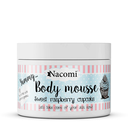 Nacomi - Odżywczy mus do ciała. Malinowa babeczka -180 ml