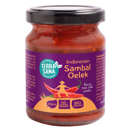 TerraSana Pasta Chili Sambal Oelek BIO 125 g