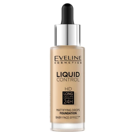Eveline Liquid Control HD Podkład do twarzy z dropperem nr 016 vanilla beige  32ml