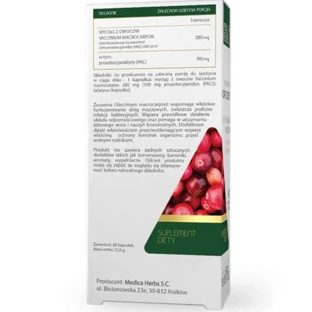 Medica Herbs Żurawina Forte 60 k