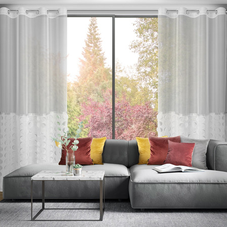 FIRANA GOTOWA DEBORA 140 X 250 CM BIAŁY